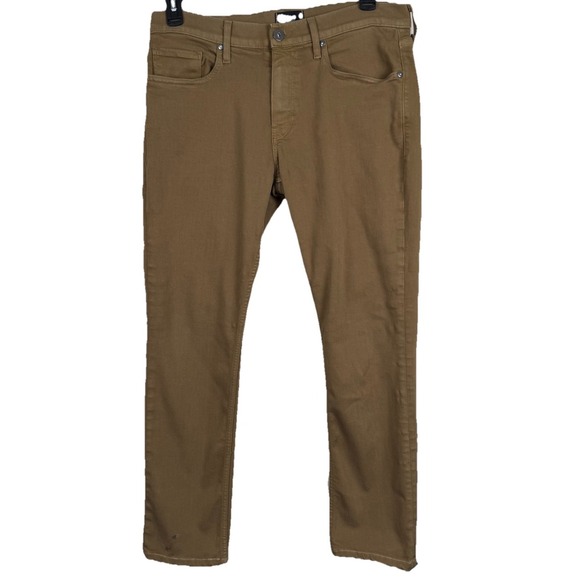 Paige Jeans Mens 33x29 Brown Federal Straight Leg Stretch Designer Denim - Picture 1 of 9